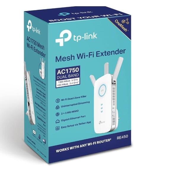 TP-LINK AC1750 Wi-Fi Range Extender RE450 New - Picture 1 of 3